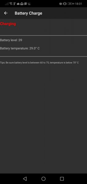 P20lite Battery Charge